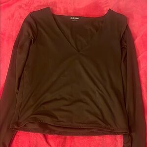 Old Navy Women's Black V-Neck Top